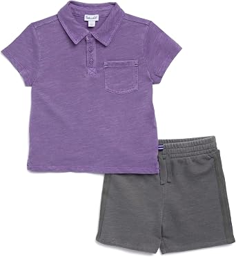 Splendid Boys' Polo Short-sleeve Top and Shorts Set