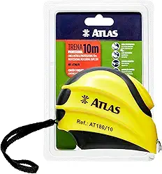 Atlas - Trena Profissional Emborrachada de 10 metrosc com Mecanismo de Autotravamento e Ponteira magnética