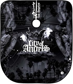 Illuzien City of Angels PRO Barber Cape, Hair Cut Cape, Water-Resistant Barber Accessories, Professional Cape