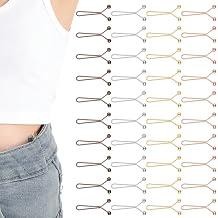Molain 40pcs Pant Waist Tightener Metal Clips, Adjustable No Sew Reusable Waist Cincher Clip for Loose Jeans Pants Skirts, Invisible Pant Button Replacement Tightener