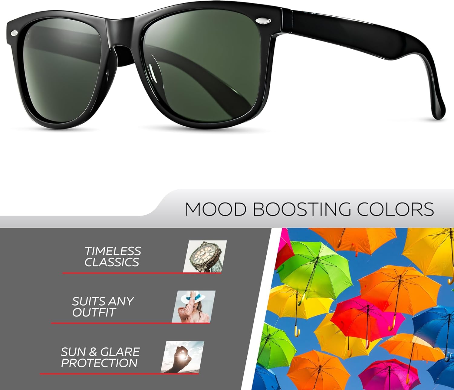 Retro Rewind Polarized Sunglasses for Men and Women - UV Protection Classic Sun Glasses - Image 2