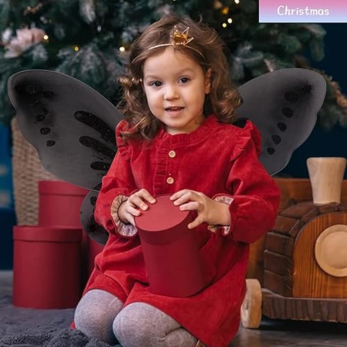 Miniatura 13 de ZIRICHER Alas de hadas grandes para niñas, alas de hada de mariposa, regalo de fiesta de cumpleaños para niños