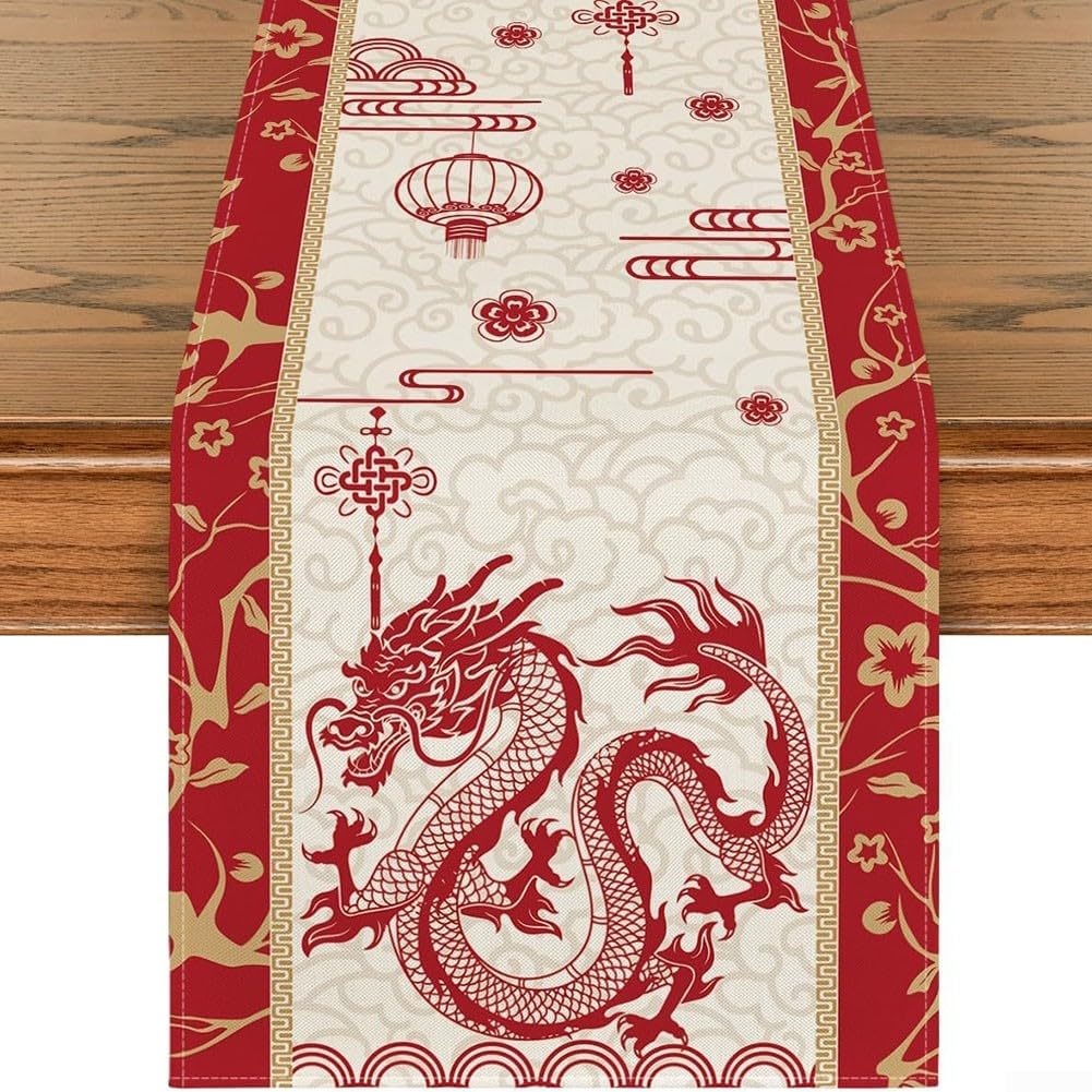 Celebrate in Style with a Chinese For Zodiac Dragon Table for RUNNER for Home and Party Use (table for RUNNER B)