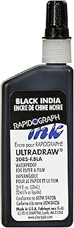 Koh-I-Noor Ultradraw Pigment-Based Ink, 0.75 Ounce Bottle, Black (3085F.BLA)