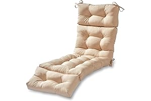 Greendale Home Fashions 72 x 22-inch Outdoor Chaise Lounge Cushion, Set of 1, Sanddollar