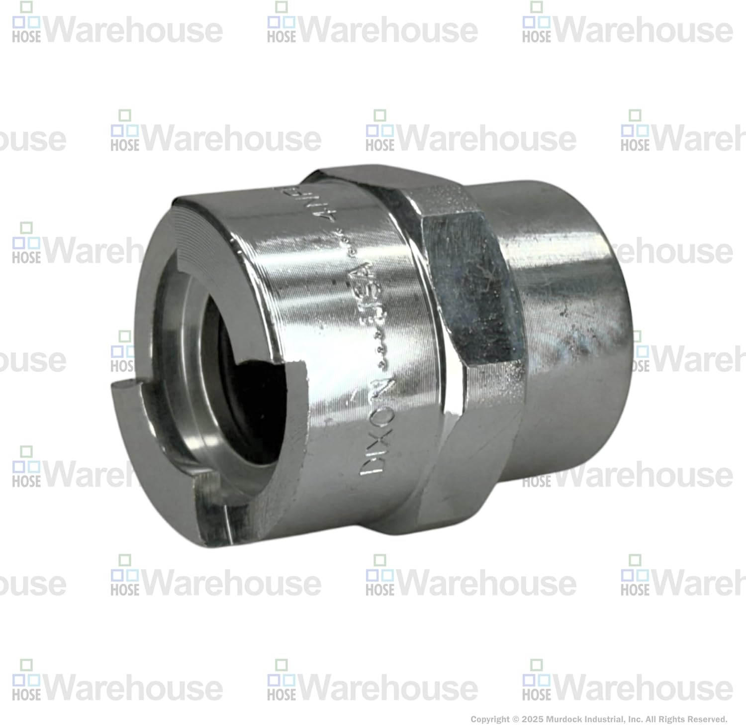 Genuine Dixon 4NF6 Dix‑Lock® N‑Series Bowes Interchange Female Threaded Coupler, Steel, 1/2" Body, 3/4" NPTF Threads, 500 PSI