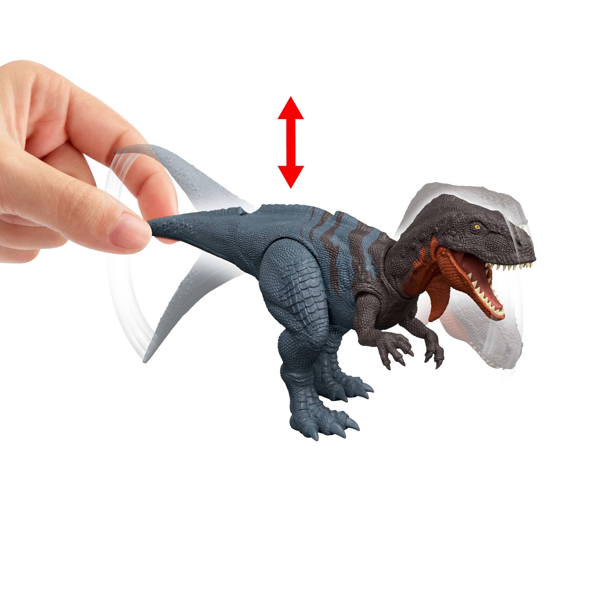 Mattel Jurassic World Rebirth Wild Roar Dinosaur Toy, Abelisaurus Posable Figure - Image 3