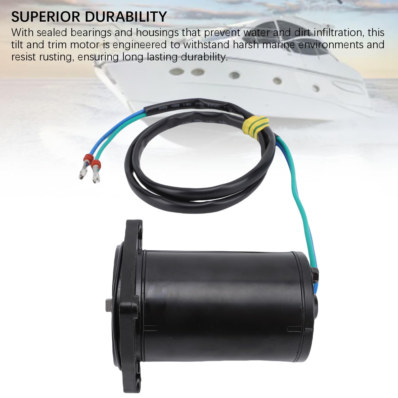 Motor de Garniture Inclinable 12V Réversible Grande Torsion Fast Start 5005831 Remplacement pour Evinrude Outboard 25 à 60 Ch