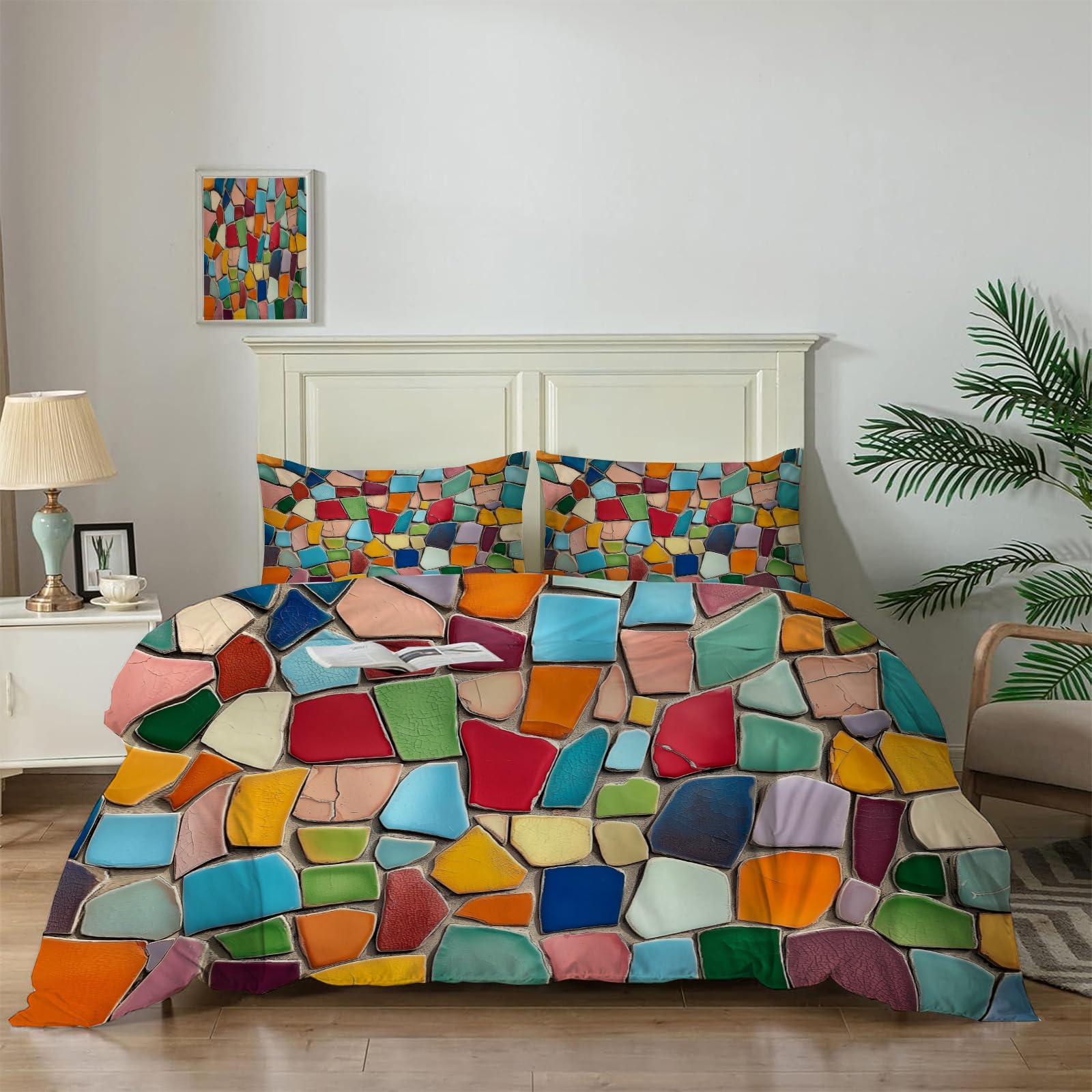 Housse de couette abstraite moderne pour illuminer votre chambre à coucher