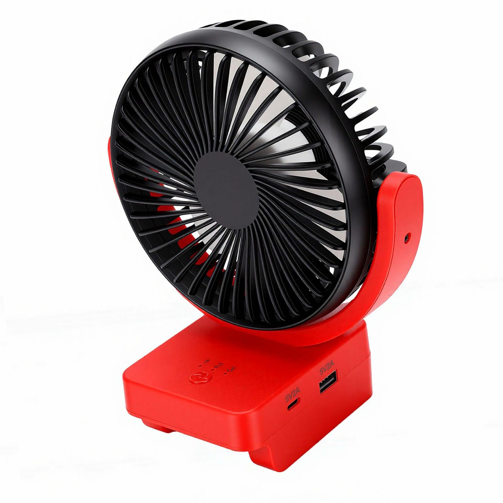 Ventilador portátil para evitar el calor sin cables con motor silencioso sin escobillas