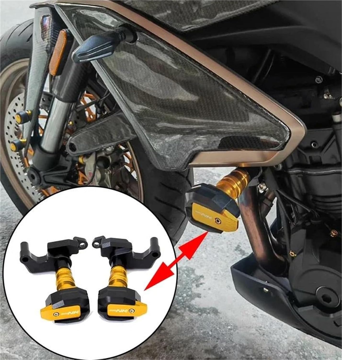 クラッシュパッドスライダー フロントリアアクスルフォーククラッシュ