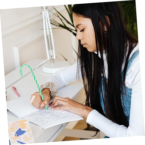 Miniatura 2 de 6 bolígrafos de bastón de Navidad, tinta azul, muletas de tinta negra, para bastón de caramelo, bolígrafos de Navidad, bolígrafos novedosos