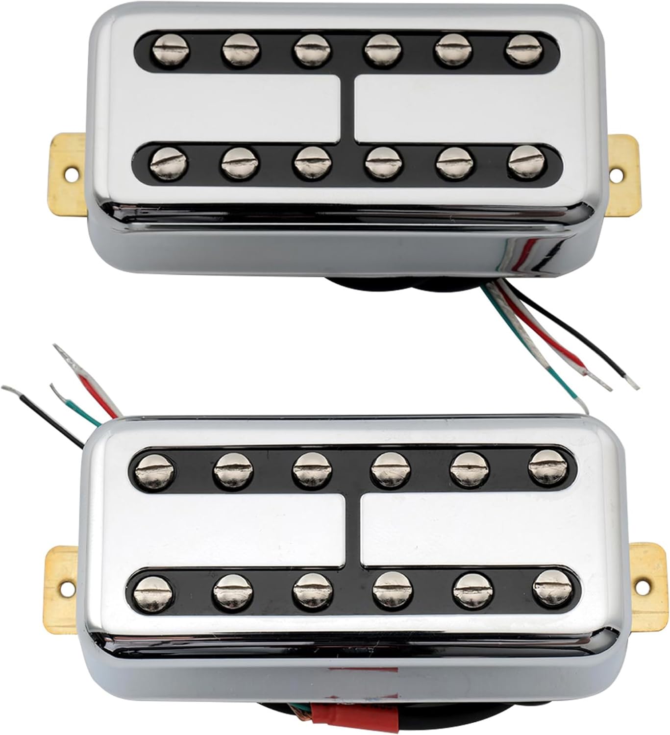 Artec TVFT-A Filtertron Style Alnico 5 Magnet Humbucker Electric Guitar Neck Bridge Pickups Set, Chrome