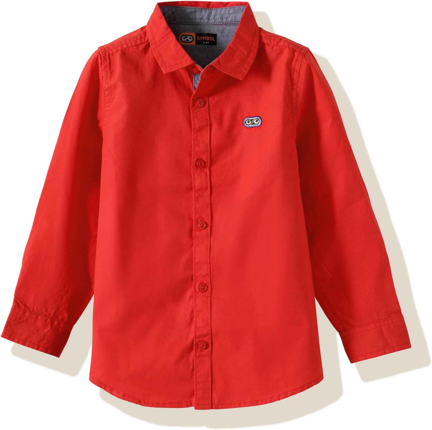 Amazon Brand - Symbol Boys 100% Cotton Casual Shirt | Full Sleeves | Regular Fit | Age 2-14 Years