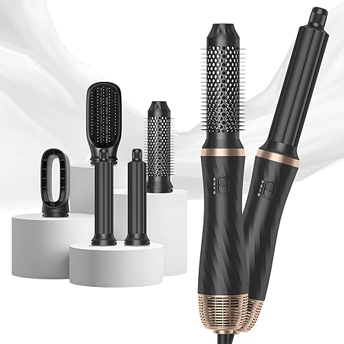Juego de estilizadores de secador de pelo, cepillo de aire caliente 5 en 1, rizadores y alisadores y voluminizadores Pro Kit, tecnología iónica,