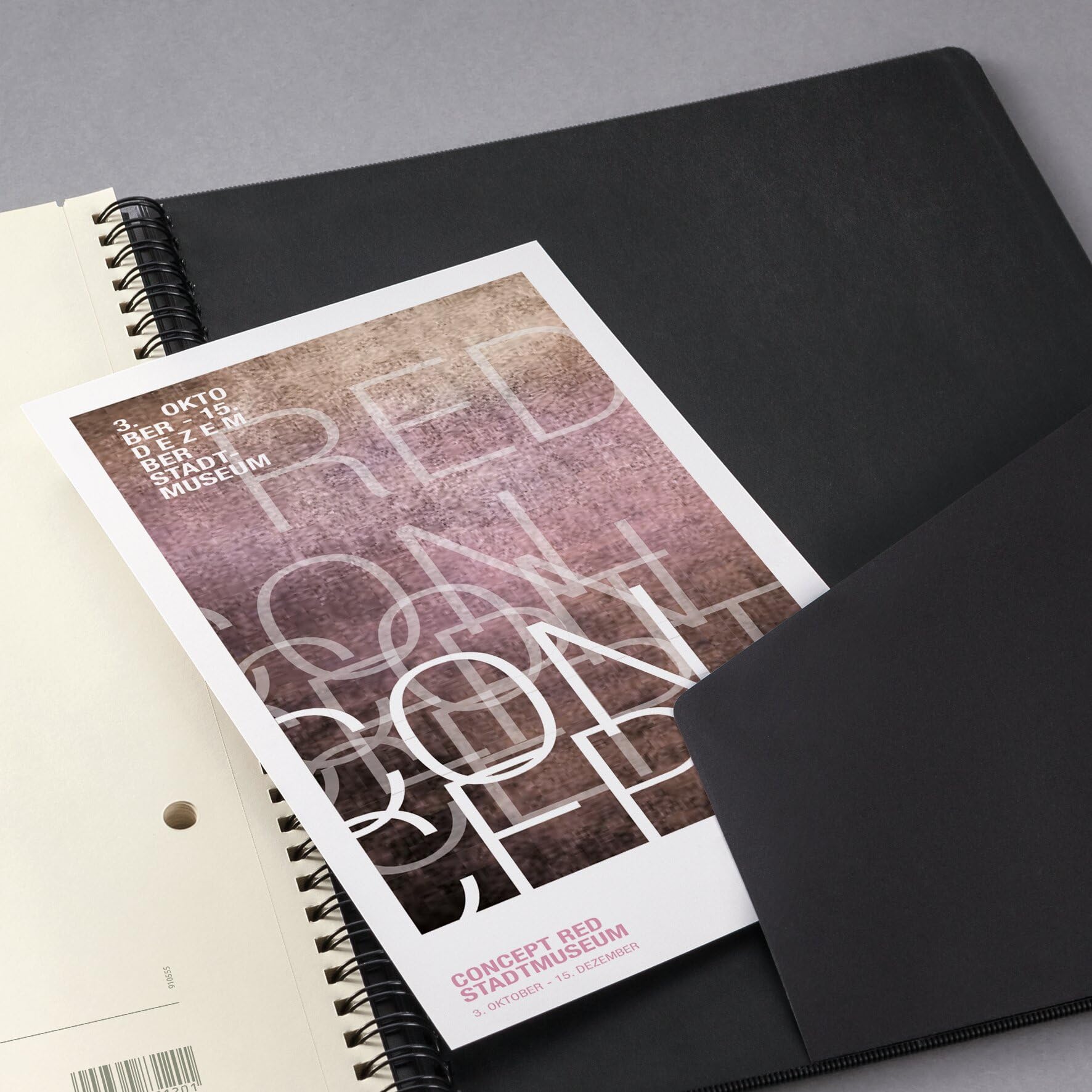 SIGEL Blocco note Conceptum A4 con spirale e copertina rigida - 3 pezzi | CO840, a quadretti, con divisori rimovibili, nero, come diario, bullet journal o quaderno creativo