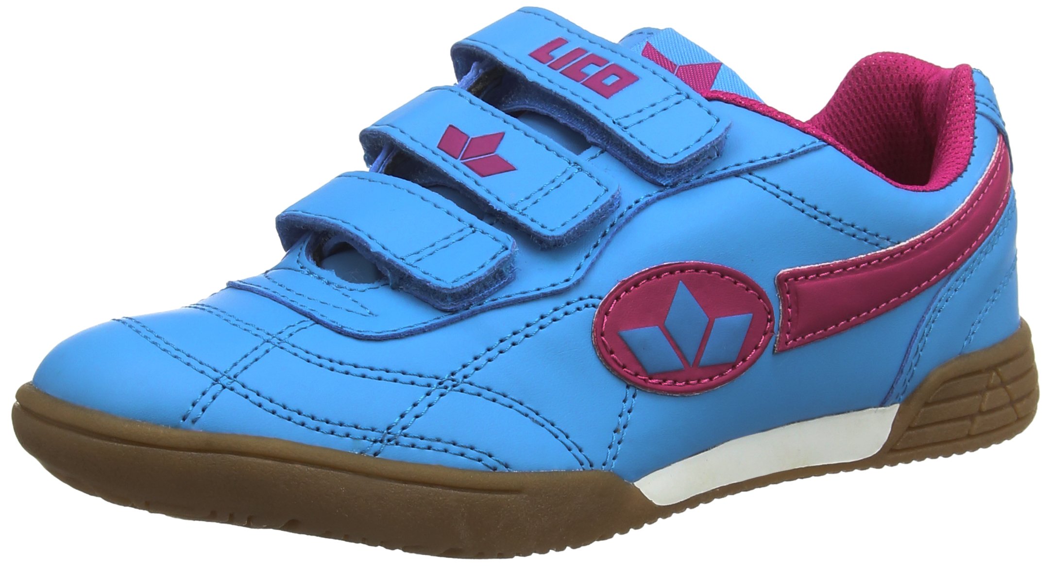 Lico Bernie V, Mädchen Hallenschuhe, Blau (blau/pink), 28 EU