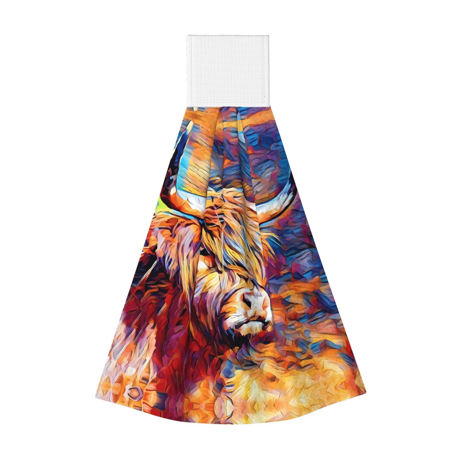 ZQYTGFDC Cow Highly Absorbent Dish Towels Soft Coral Fleece Wipe