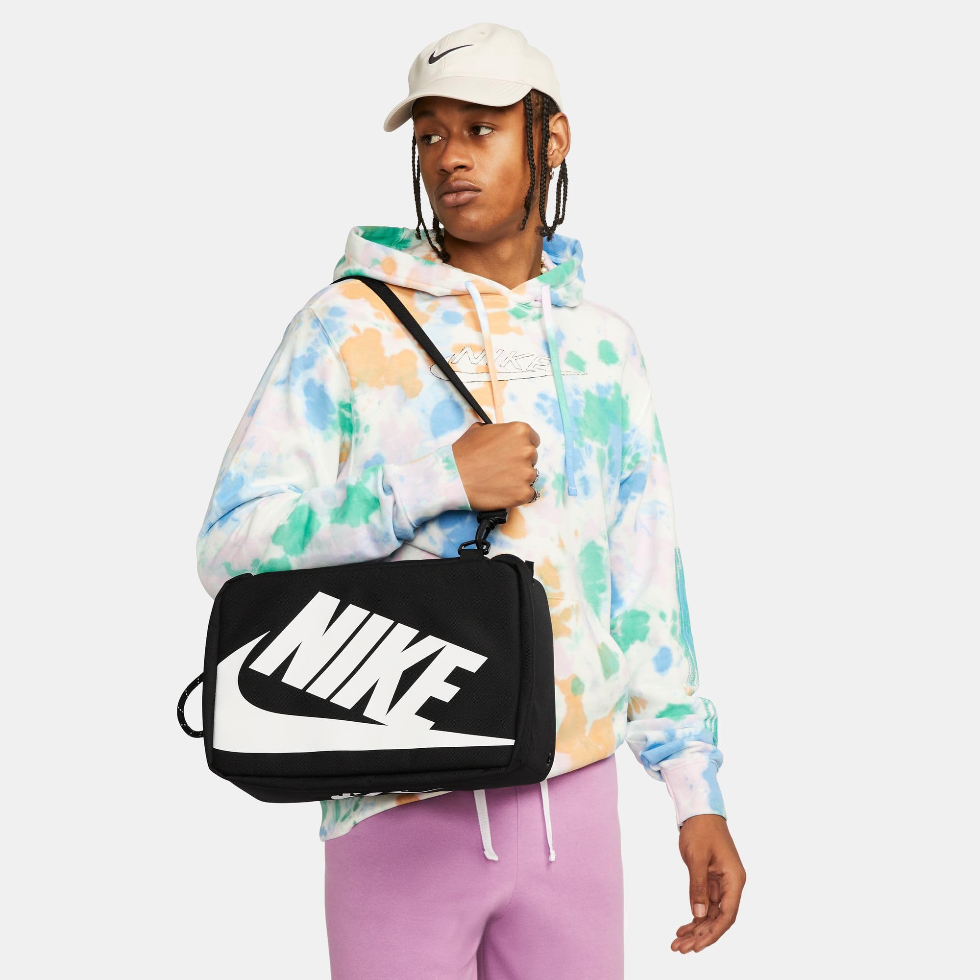 Nike Sac de boîte à chaussures unisexe, noir/blanc, 12 litres, noir/blanc, 12 litres, classique