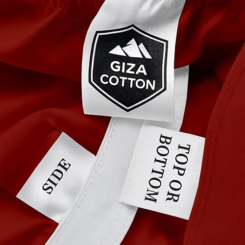 Miniatura 4 de MyGiza Sheets Juego de sábanas Queen de 4 piezas, 100% algodón egipcio Giza certificado, sábanas suaves y lujosas que se adaptan a colchones de 18