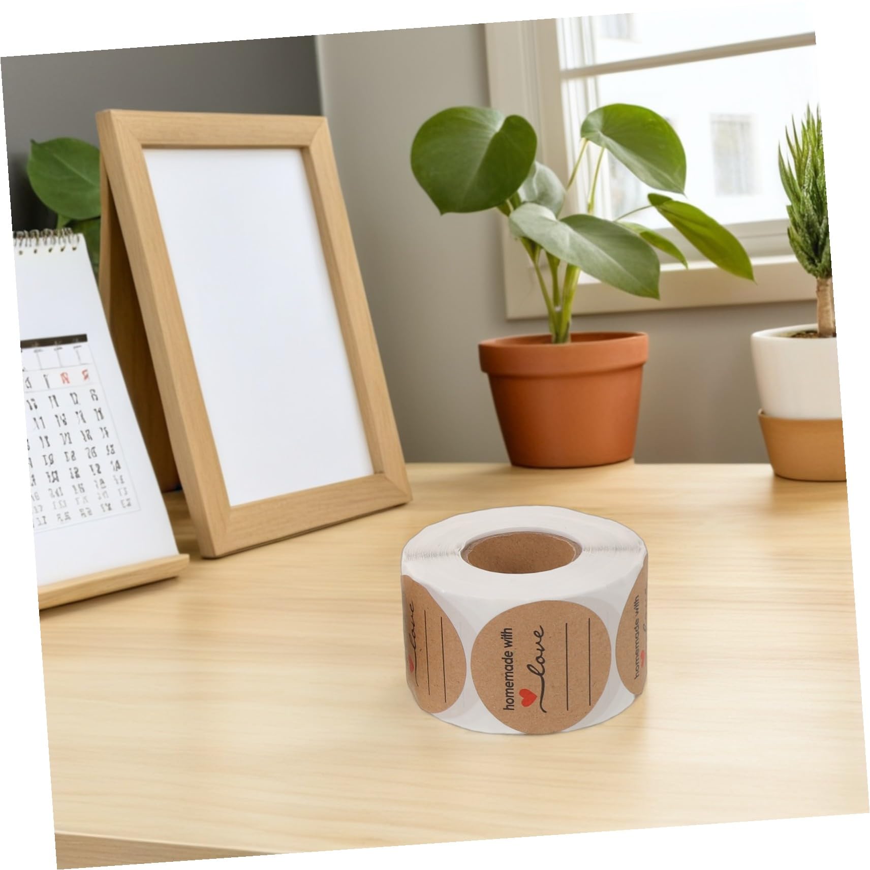 Mobestech 3pezzi Etichette Adesive Circolari Vuote in Rotolo per Imballaggio Spedizione Uso per Piccole Imprese Personalizzabili