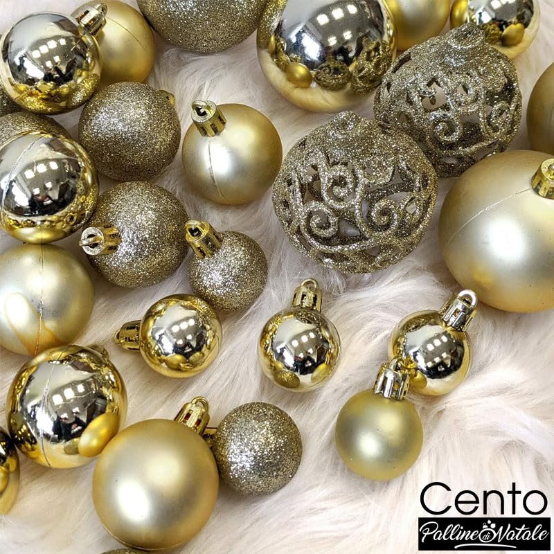 Lot de 100 Boules de Noël diamètre 3/4/6 cm décorations pour Sapin de