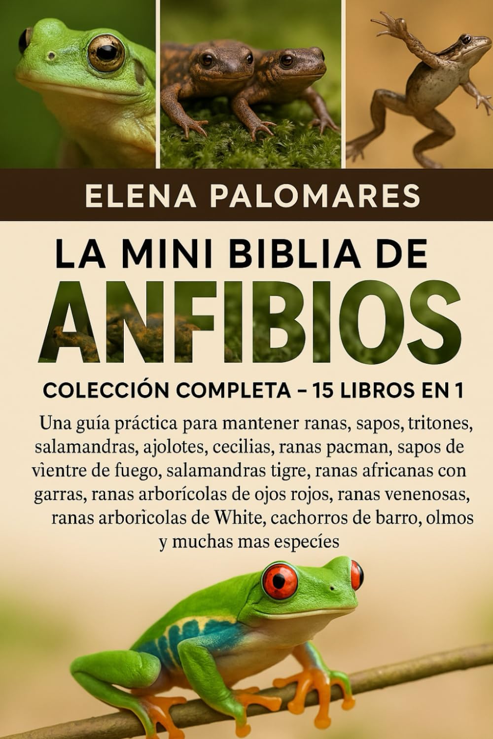 LA MINI BIBLIA DE ANFIBIOS DEFINITIVA: COLECCIÓN COMPLETA - 15 LIBROS EN 1: Una guía práctica para mantener ranas, sapos, tritones, salamandras, ... fuego, salamandras tigre, ranas africanas...
