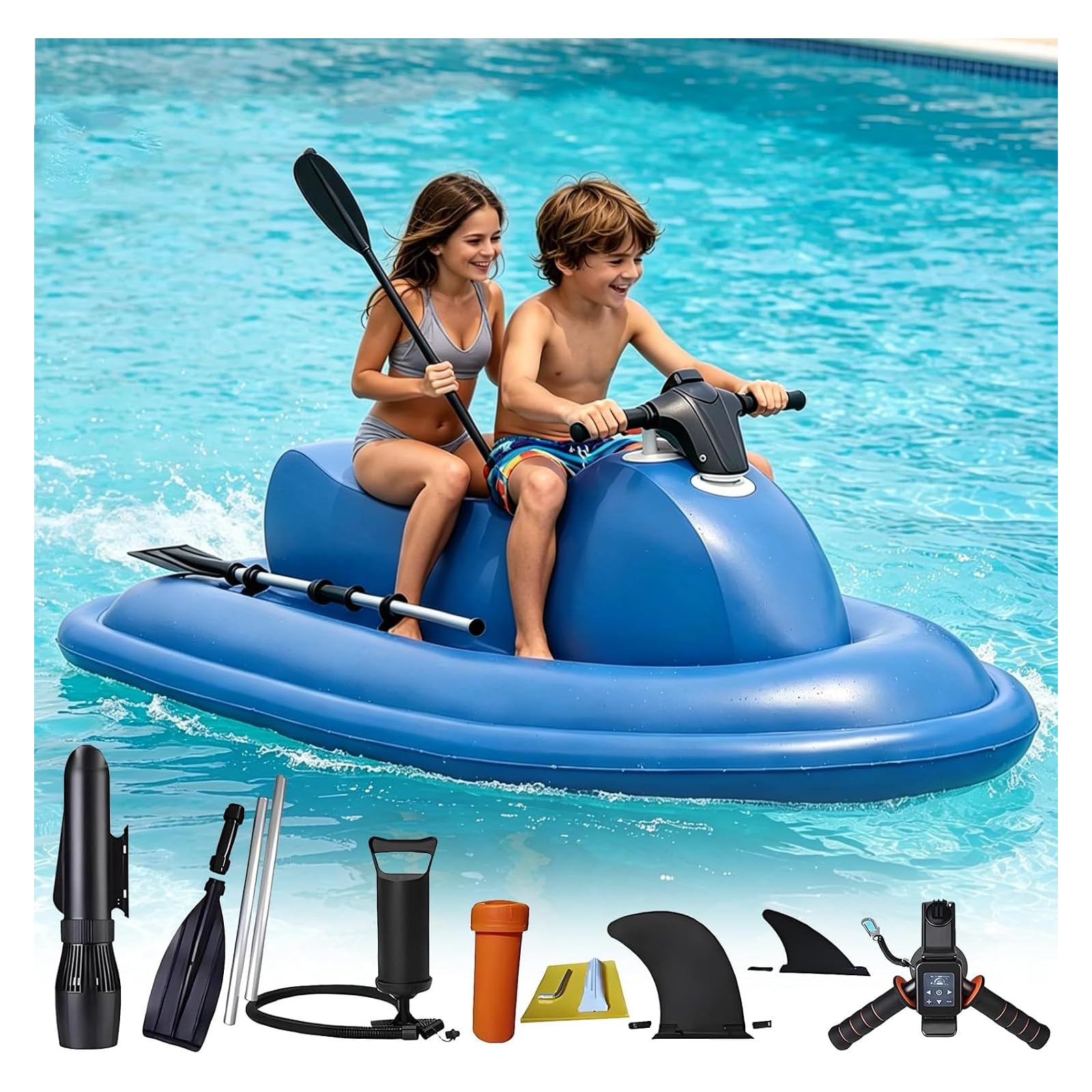ZHENYUWANG Electric Surfboards/Jet Skis - 500/700 Watt Underwater Propeller, Maximum Load 330 Lbs, Suitable For Water Sports. 500W/10Ah