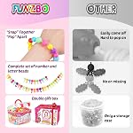 FunzBo Snap Pop Beads for Girls Toys Kids Jewelry Making Kit Pop-Bead Art and Craft Kits DIY Bracelets Necklace Hairband and Rings Toy for Age 3 4 5 6 7 8 Year Old Girl Christmas Gifts (Large)