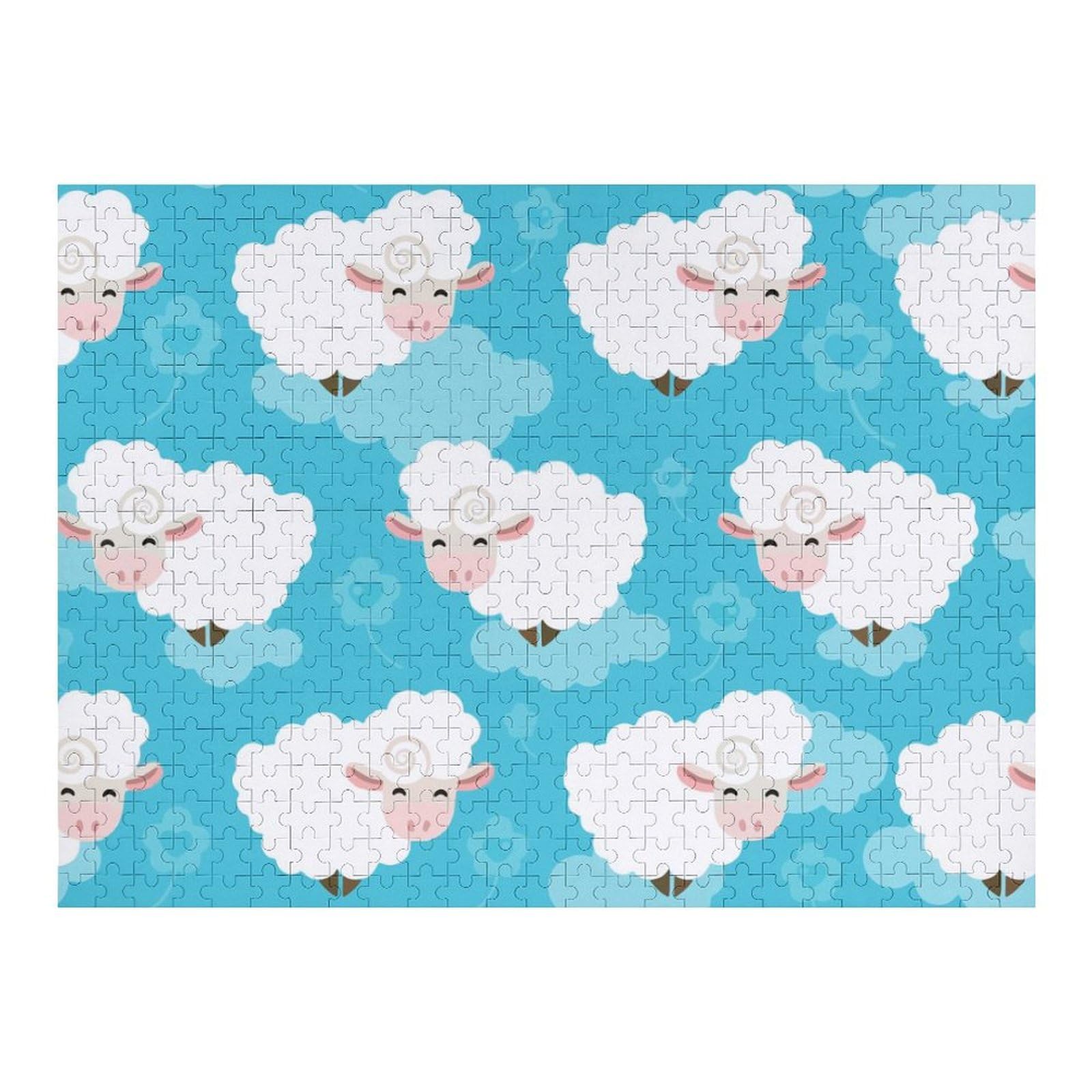 ＊ひつじ＊ページ Amazon.co.jp: ヒツジ ひつじ 羊 かわいい 水色 ジグソーパズル