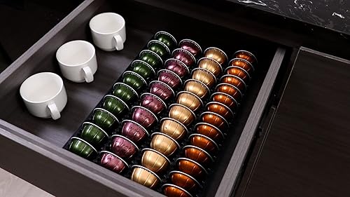 Miniatura 4 de EVERIE Soporte para almacenamiento de cápsulas de café para mostrador compatible con cápsulas Nespresso Vertuoline, paquete de 2