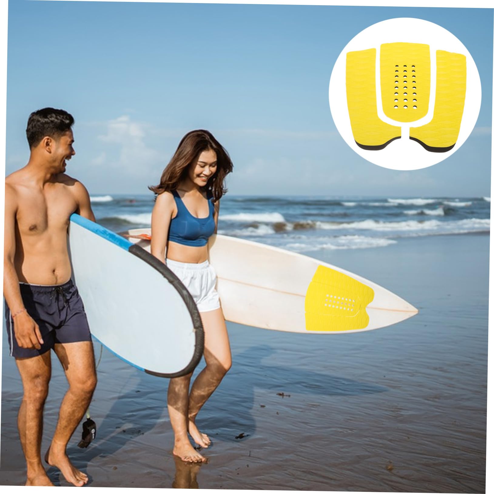 Sosoport 3juegos Pads Antideslizantes para Tabla De Surf Accesorios De Surfboard Almohadillas De Traction De Fáciles De Instalar y Remover Diseño Adhesivo Portátiles y