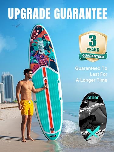 Miniatura 3 de Niphean Tabla de remo inflable con accesorios de SUP, cubierta de EVA antideslizante, tablas de remo inflables de 10 pies 6 pulgadas para adultos y