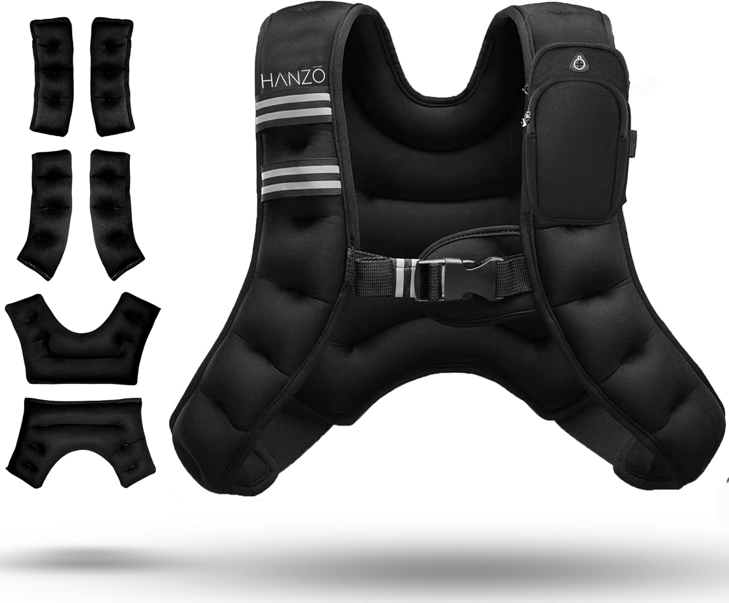 HANZO - Adustable Running Weight Vest Premium Weighted Vest for Running, Workouts, Fitness Training Hiking, Workout Running Vest with Easy Washing