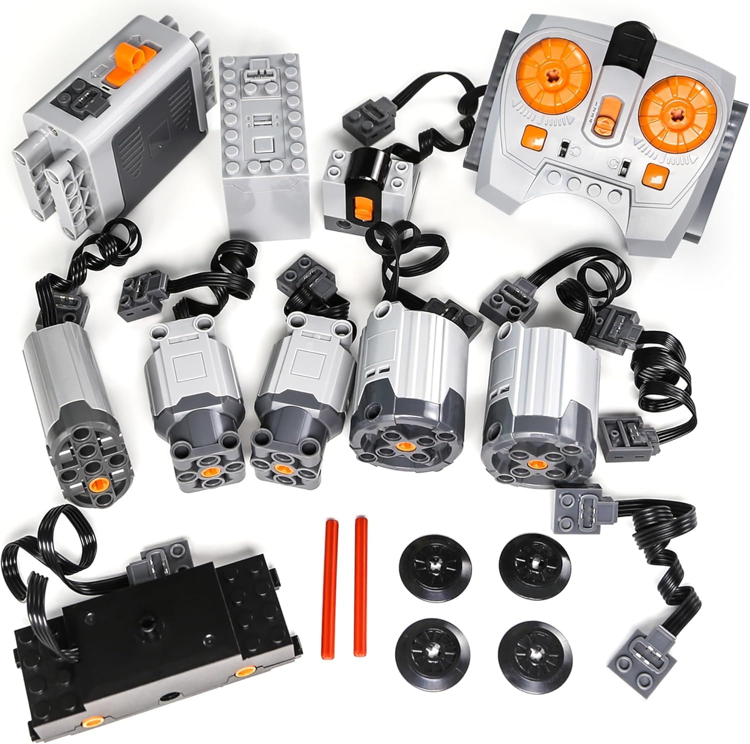 18pcs Power Function Set Compatible with Technic Parts. Including Train Motor Servo Motor XL/L Motor Speed Control Remote Controller for MOC EV3.