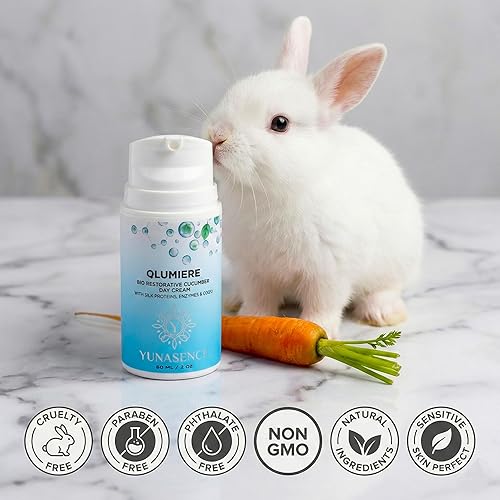 Miniatura 7 de YUNASENCE QLUMIERE Crema de pepino calmante bio-restauradora con aminoácidos, ácido hialurónico, enzimas, caviar. Hidratante, protectora.