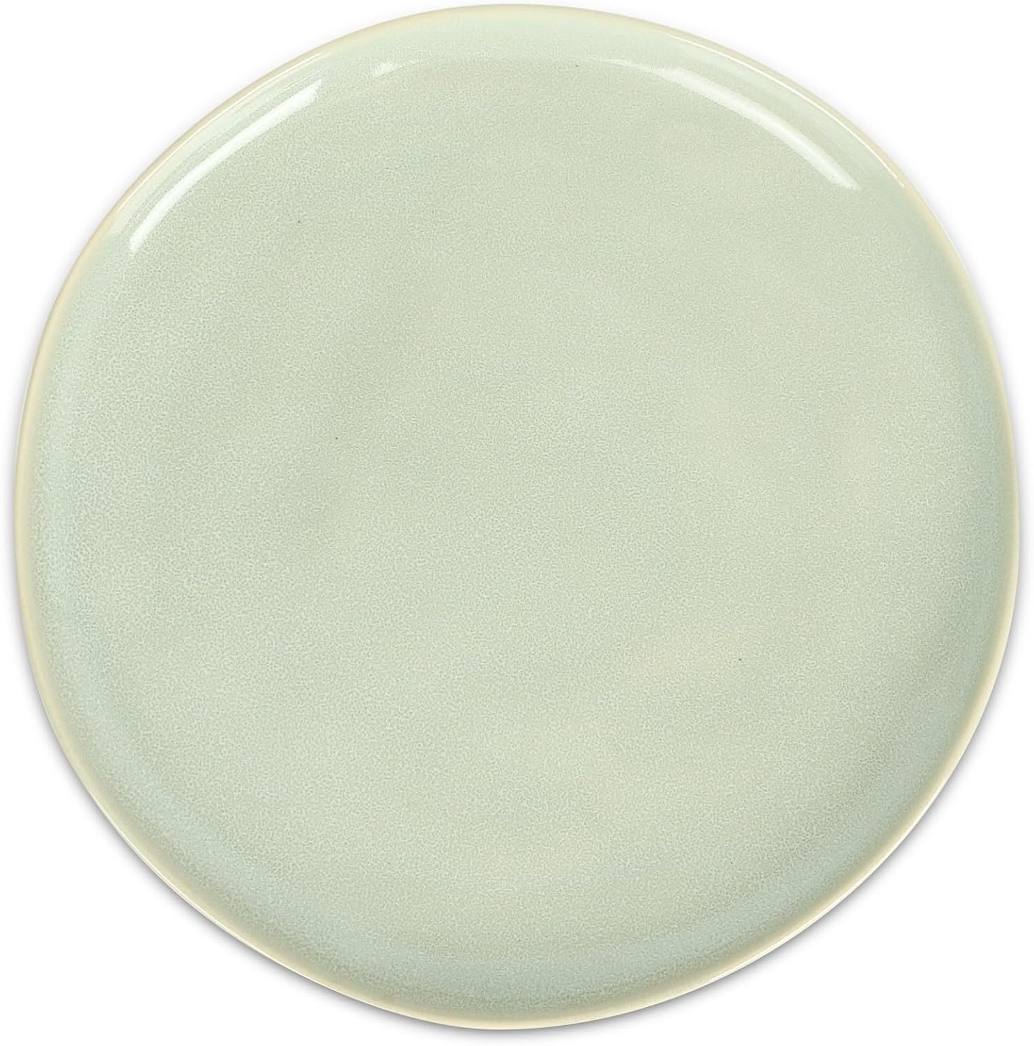 Stone Lain Mirella 4-Piece Dinner Plate Set Stoneware, Dishwasher and Microwave Safe, Light Green