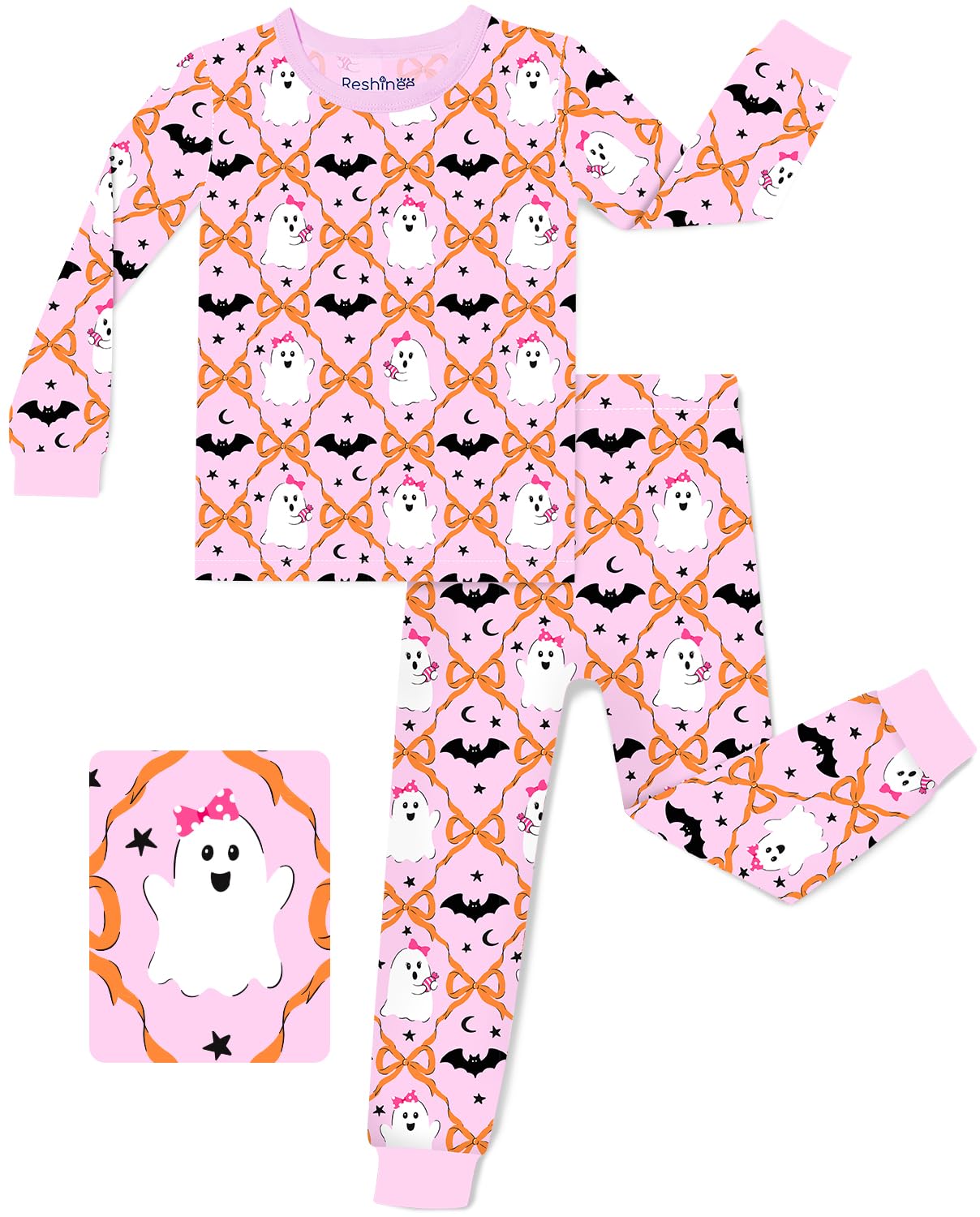 babee Reshinee Bamboo Viscose Toddler Girls Kids Pajamas Unicorn Mermaid Pjs Long Sleeve Snug fit 12M-8Y 2pcs Soft Jammies