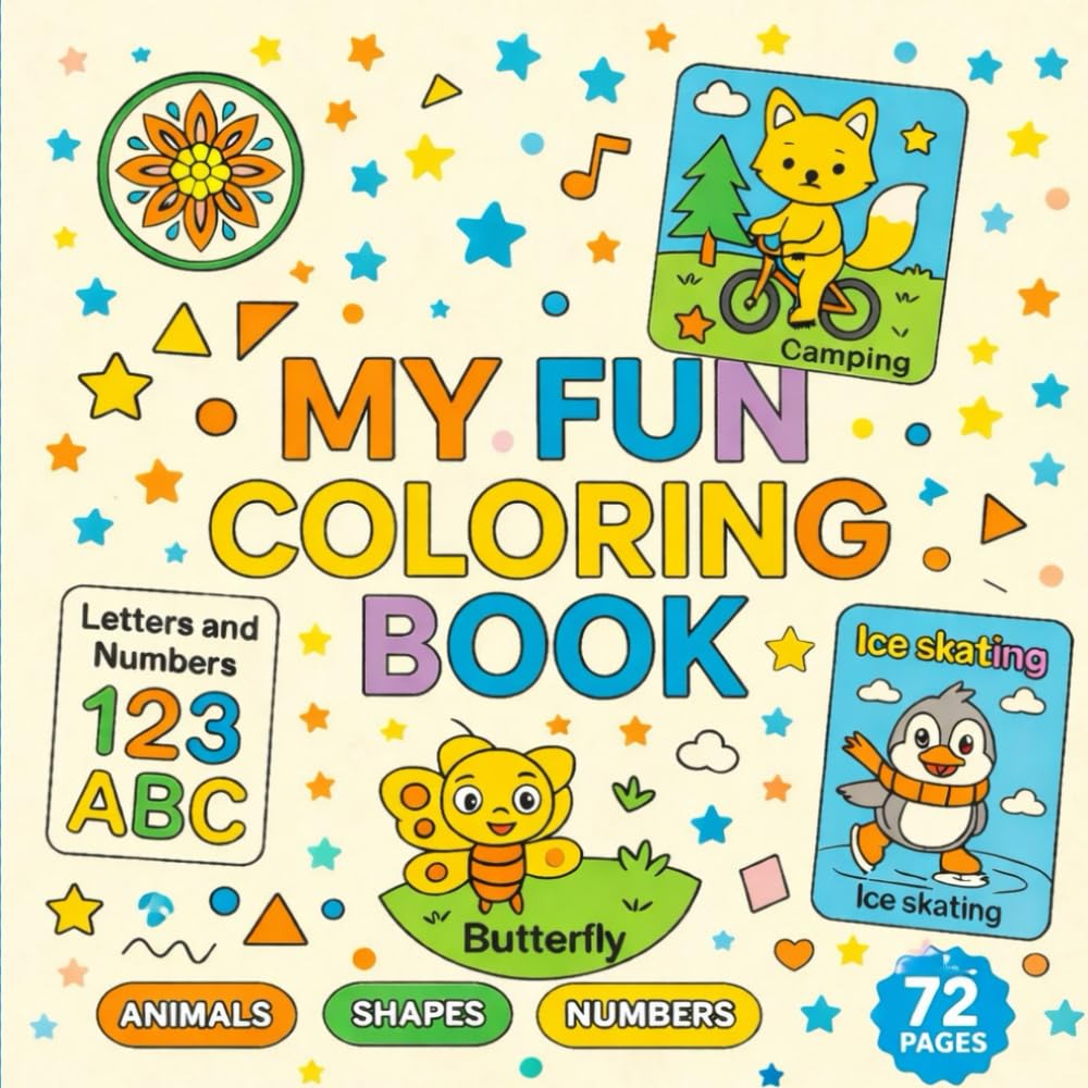 Cute Baby Animals Coloring Book: Fun Coloring Pages, Draw-Your-Own Activities & Creative Play for Kids