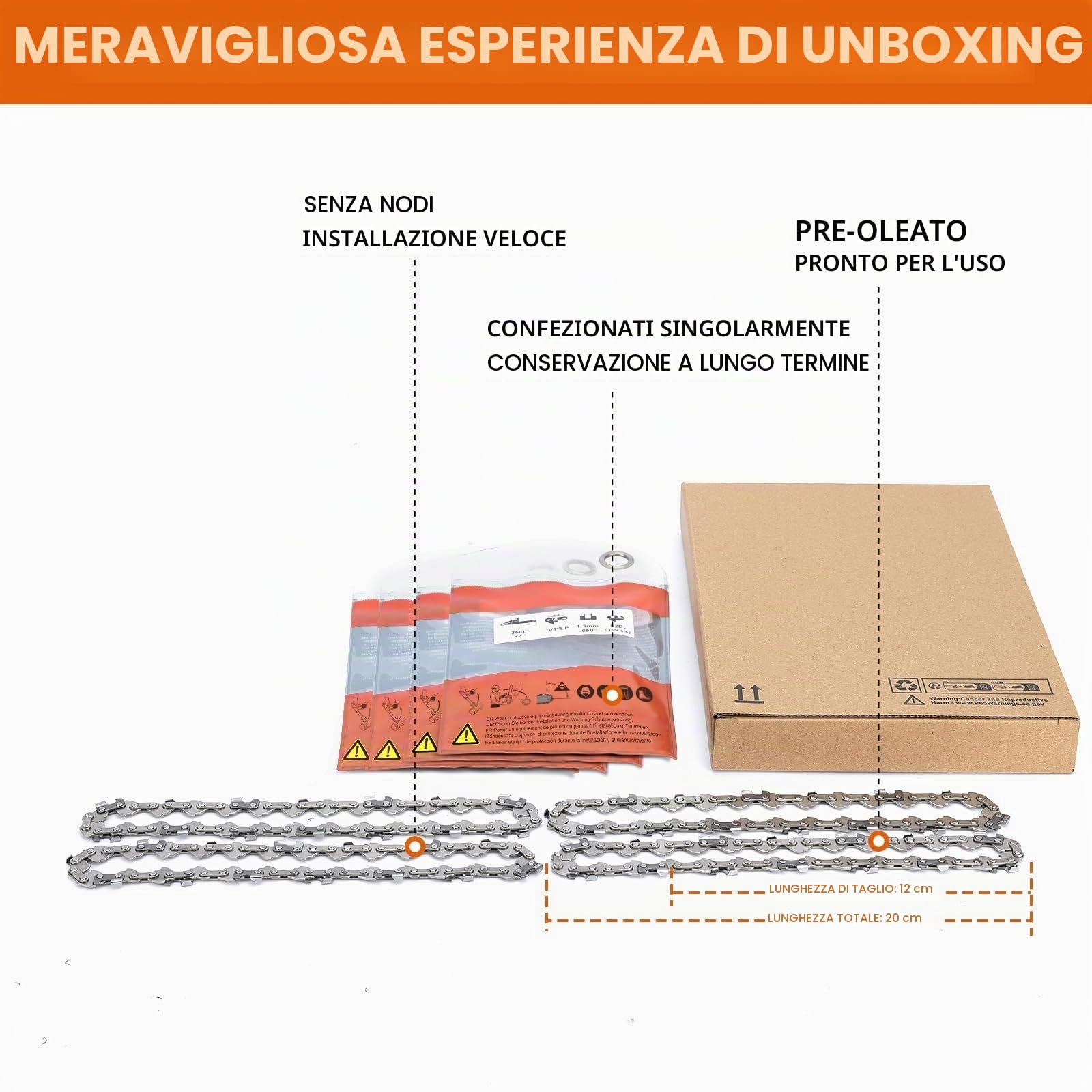 Savior 4x Catene per Motosega .300"LP da 28 Maglie di Trasmissione, 1.1mm, Adatte a Barre da 12 cm, Compatibili con WORX WG324E WG324E.9 WG325E, Einhell GE-PS 18/15 Li BL, Parkside PAGHS 20-Li B2