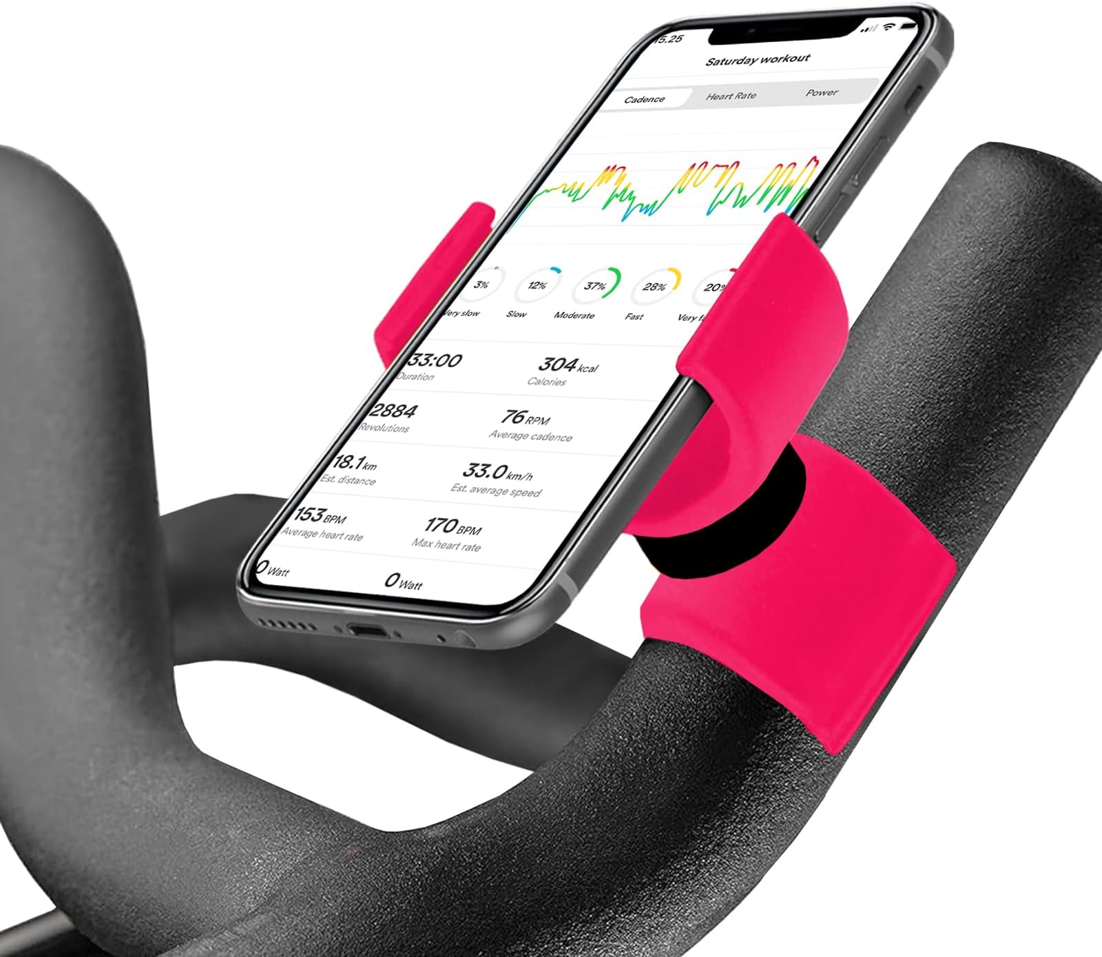 Renimove Mobile Phone Holder Exercise Bike Compatible with Smartphones