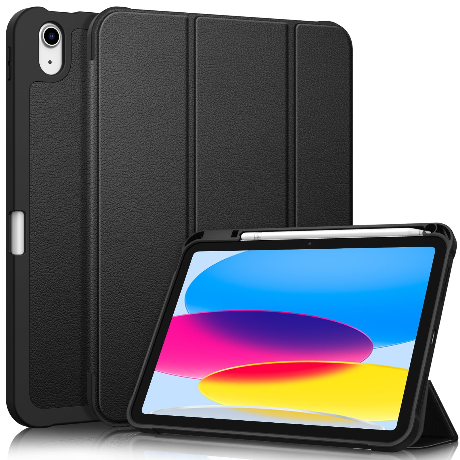 Fintie SlimShell Case for iPad (A16) 11th Generation 11 Inch (2025), iPad 10th Generation 10.9 Inch (2022) - Flexible Soft TPU Stand Back Cover with