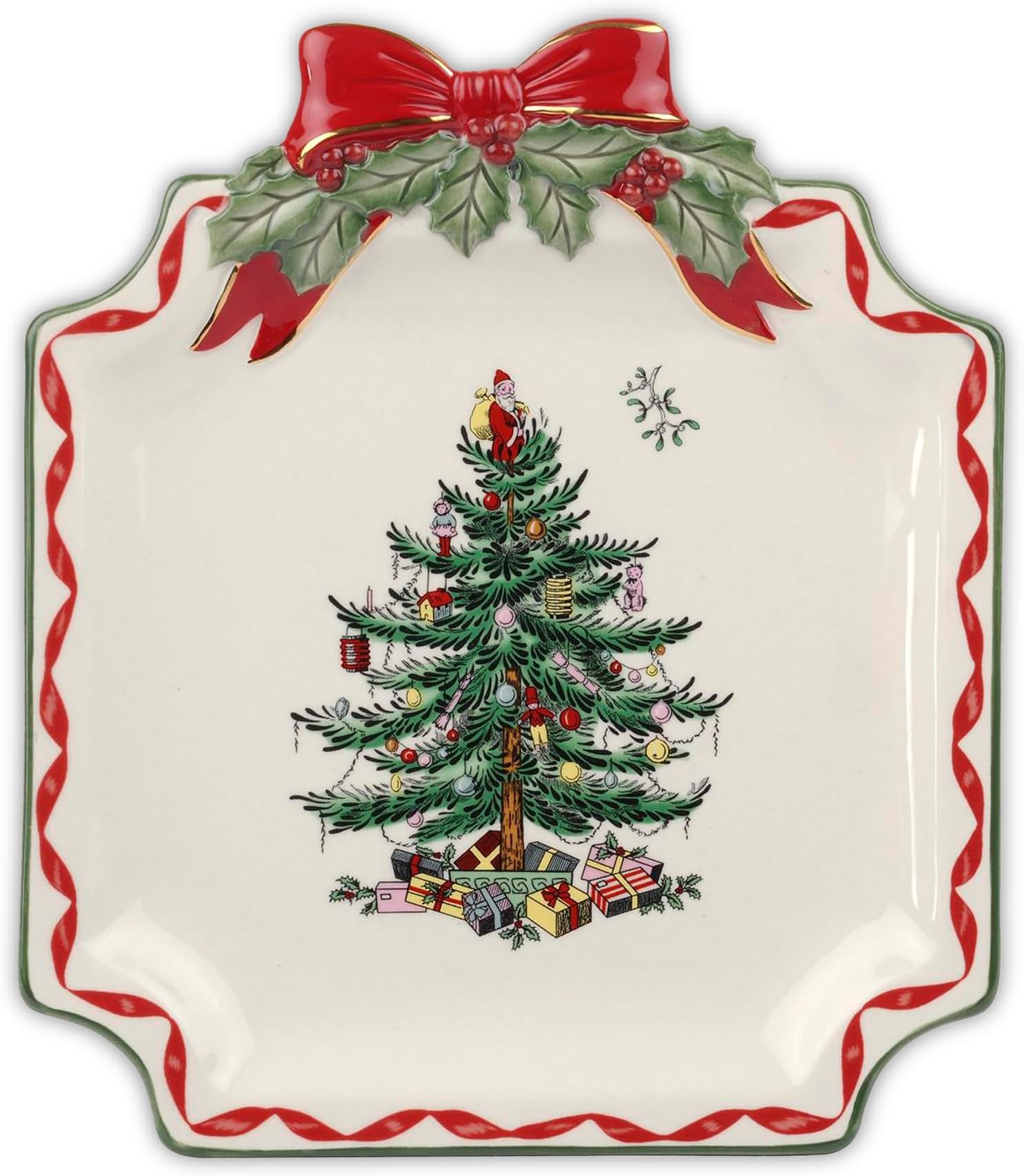 Christmas Tree – Christmas Tree Ribbons Canape Plate