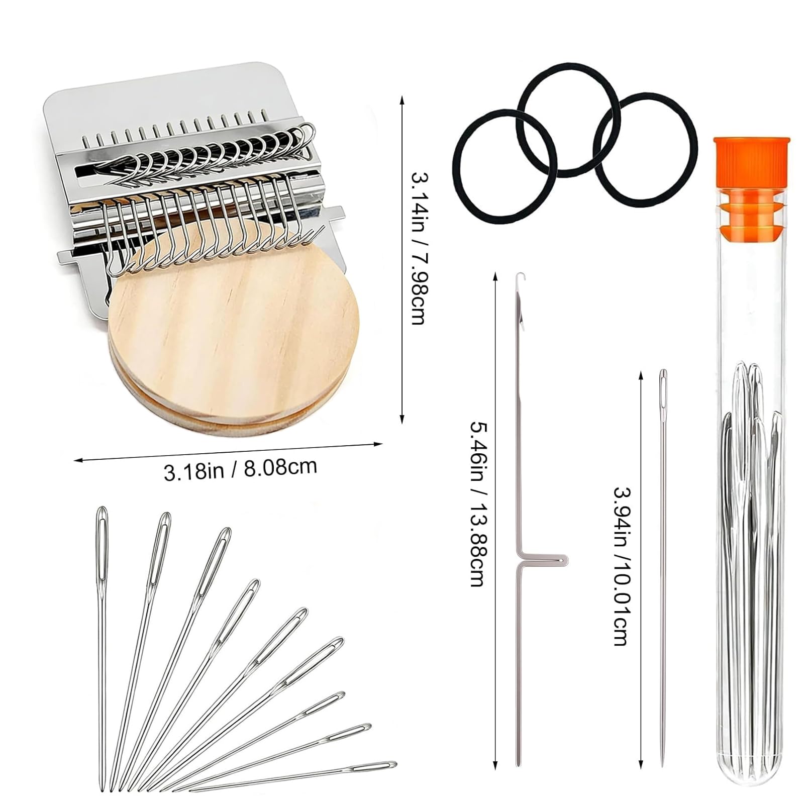 Patchmaker 2.0, mini Loom dla początkujących, przenośny zestaw do cerowania, patchwork, zestaw narzędzi tkackich do szybkiej naprawy szycia, szycia, 28 haczyków