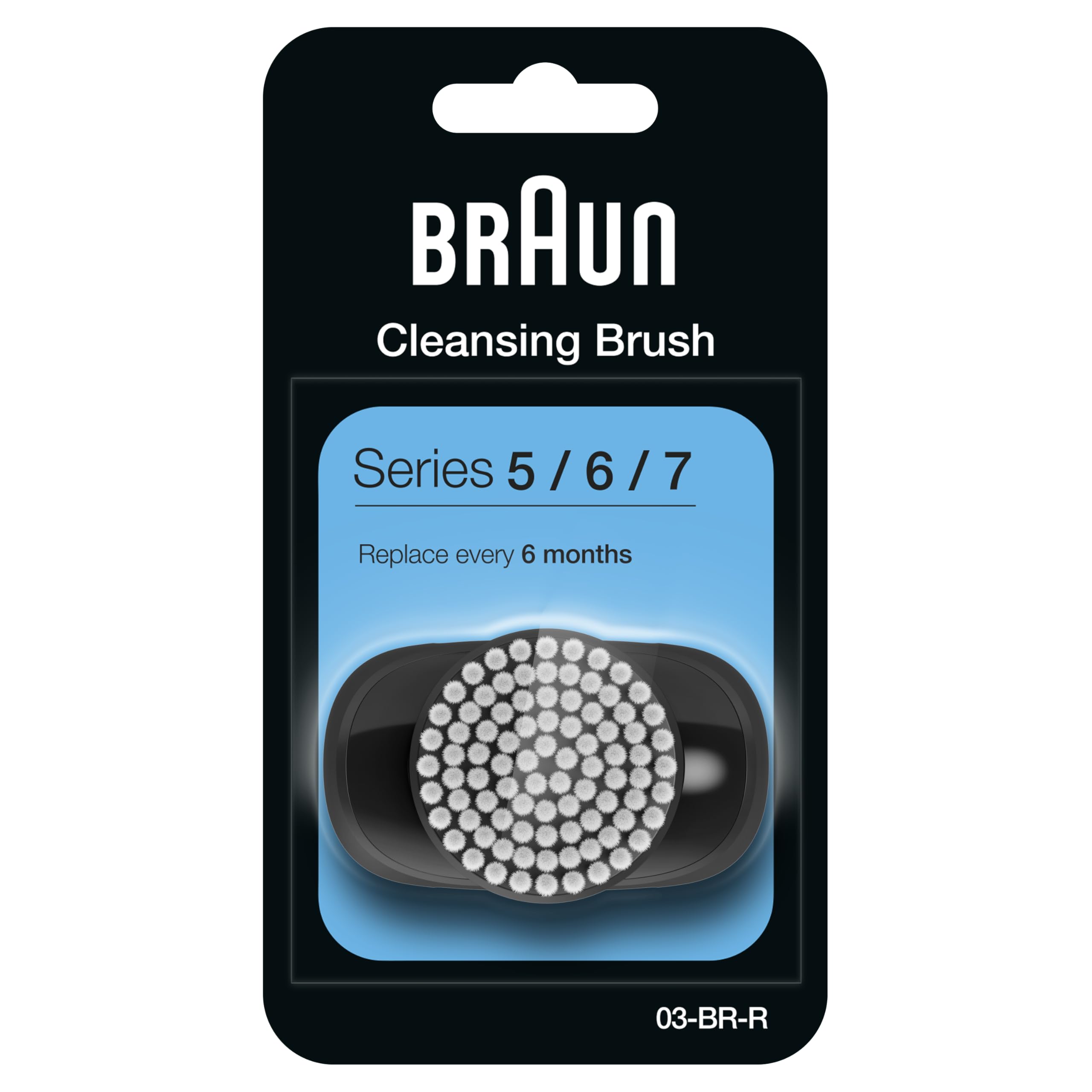 Braun EasyClick ORIGINAL Recharge Brosse Nettoyante pour Rasoir Electrique Série 5, 6 et 7, Nettoie, Exfolie et Affine Votre Peau Pour Nouvelle Génération Blanc