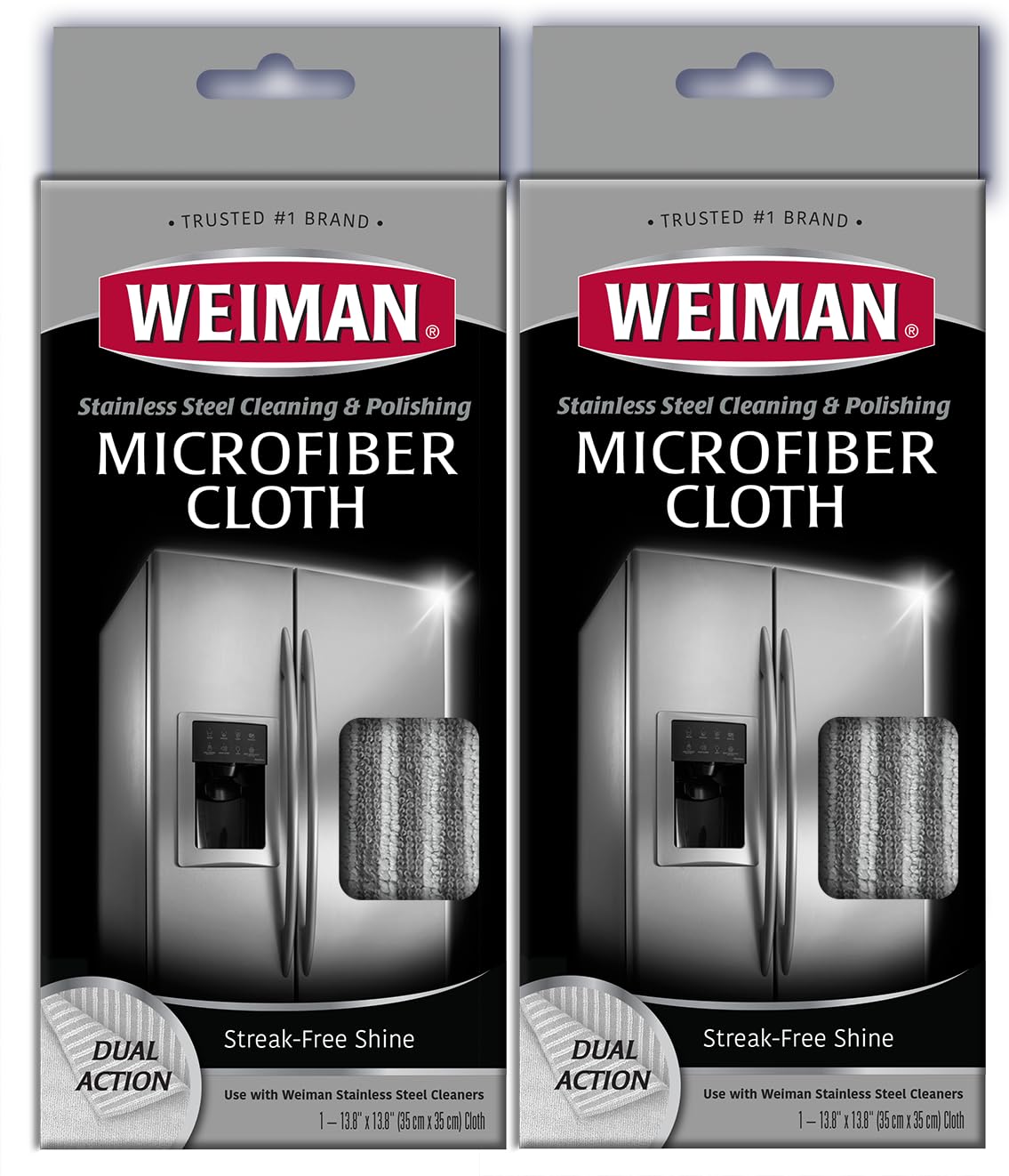 Weiman Microfiber Cloth for Stainless Steel Safely Traps and Removes Dirt Oil and Grime to Protect from Scratches
