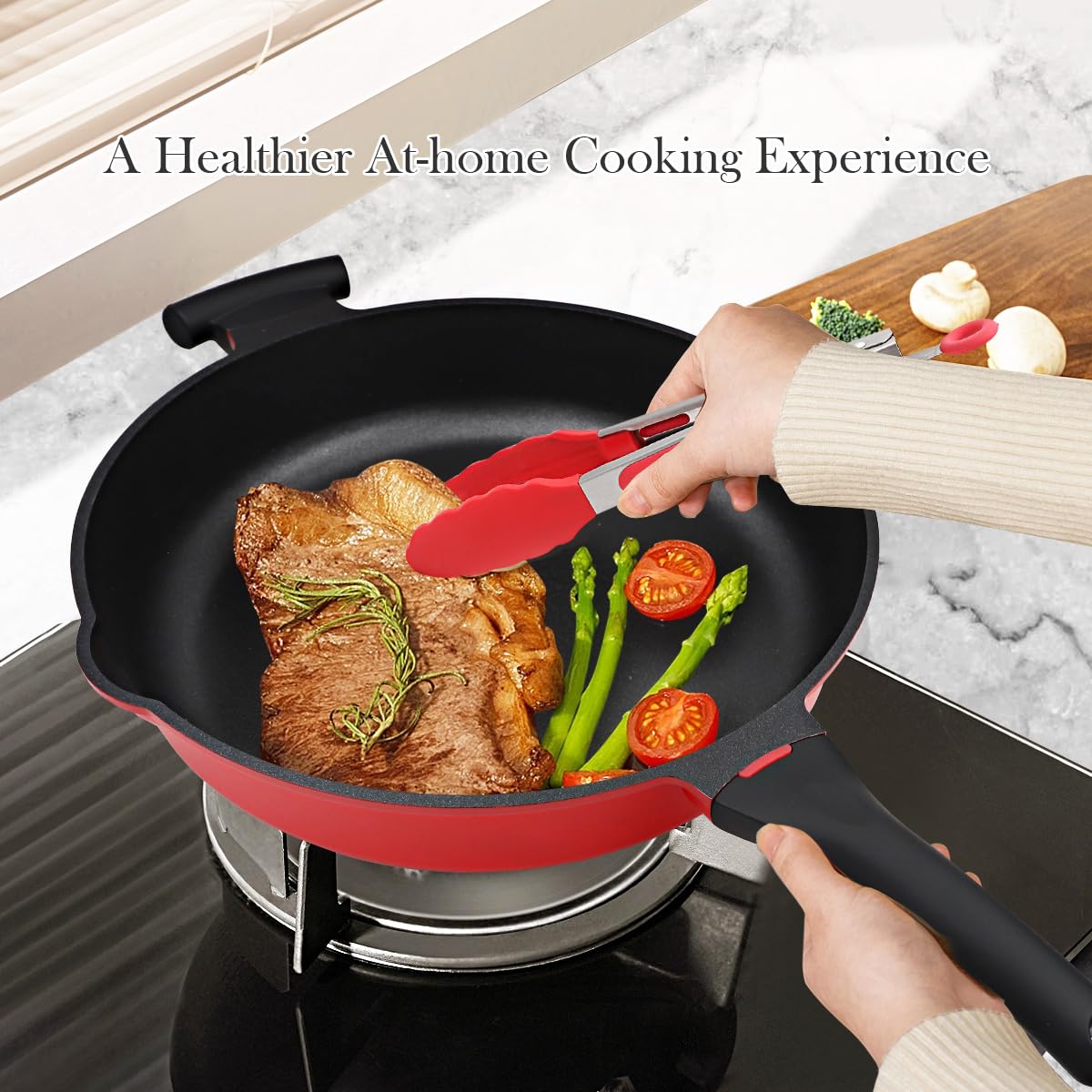 AIKENBBKK 14 Inch Nonstick Frying Pan -3