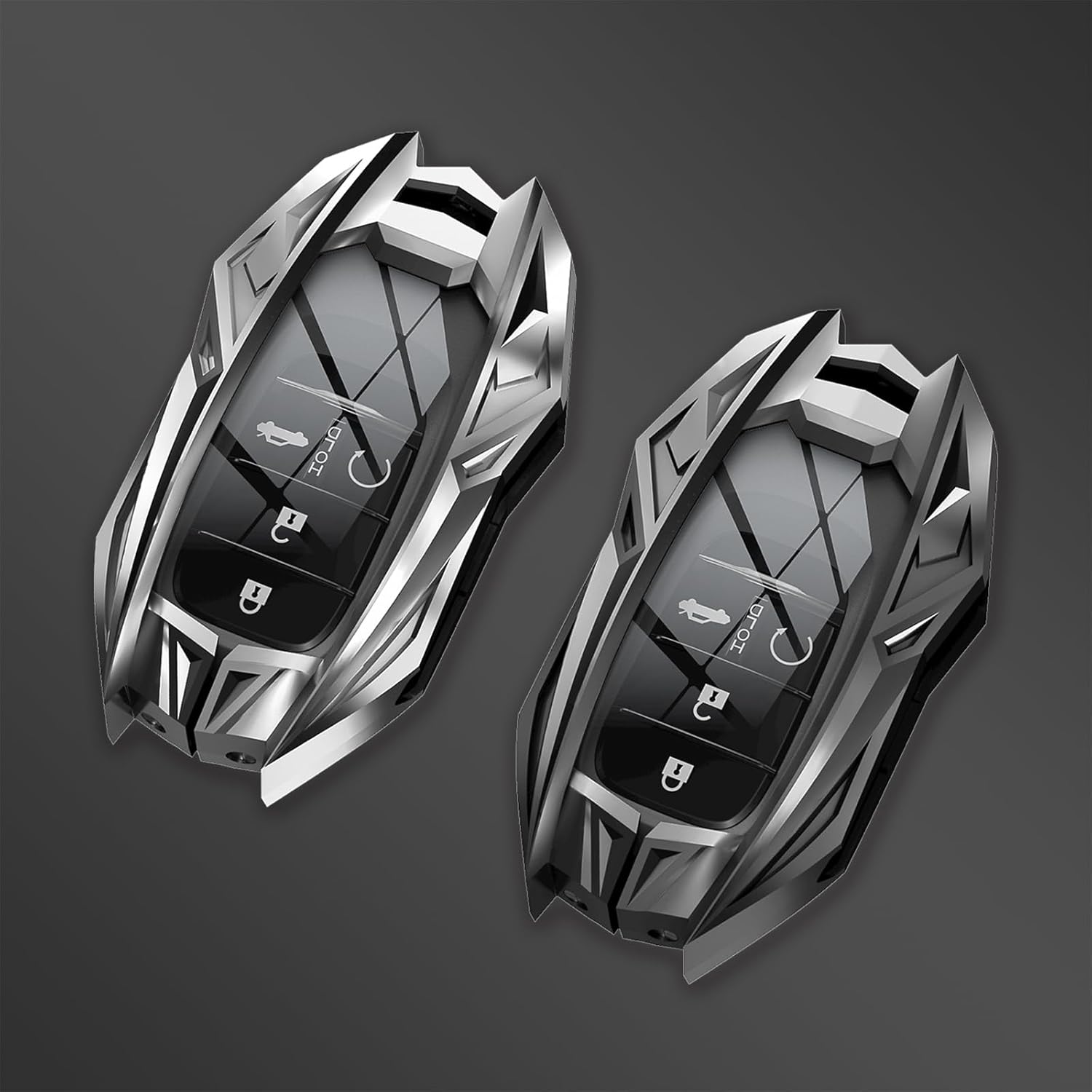 for Honda Key Fob Cover with Keychain,Stylish and Durable Zinc Alloy Protection Key Case Compatible with Civic CR-V Accord HR-V Pilot Odyssey Remote Key shell Accessories