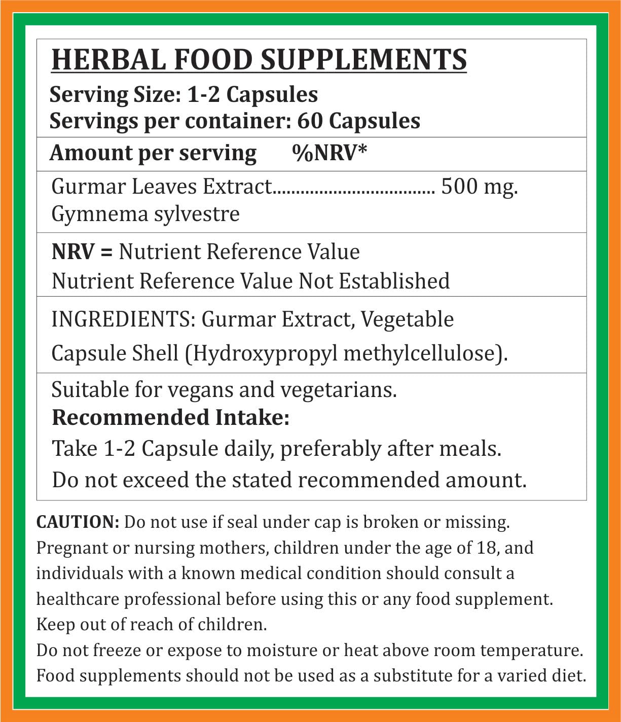 Gurmar (Gymnema Sylvestre) Extract Capsules | 100% Herbal & High Potency | 500 mg. | Supports Sugar Metabolism & Wellness | Pack of 60 Veg. Capsules — Amazon image 5
