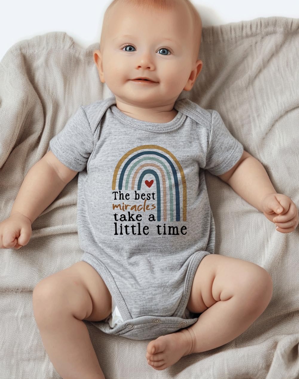 hrcfbk Newborn Infant Baby Boys Girls Bodysuit Short Sleeve Funny Letters Print Romper Reveal Pregnancy Announcement Clothes